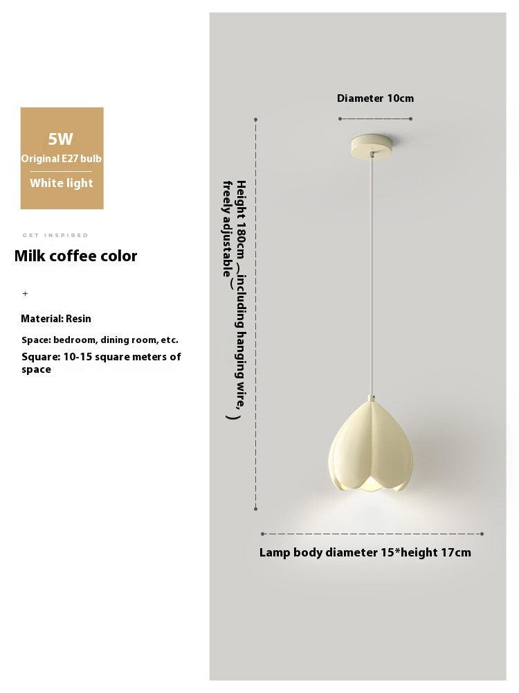 Bud Restaurant Chandelier French Cream Style Cozy And Romantic Bedroom Bedside Lamp