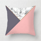 Pink Geometric Abstract Decorative Pillows Case