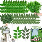 Artificial Fern Leaves Stem Green Cemetery Leaf Picks Wedding Flower Arrangements