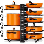 Pot Organizer Rack 8 Tiers Pots And Pans Organizer, Pot Lid Organizer For Kitchen Cabinet Cookware Organizers And Storage,Upgraded
